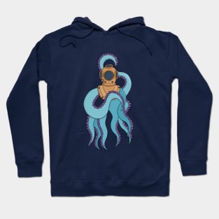 An octopus wearing a diving suit Hoodie